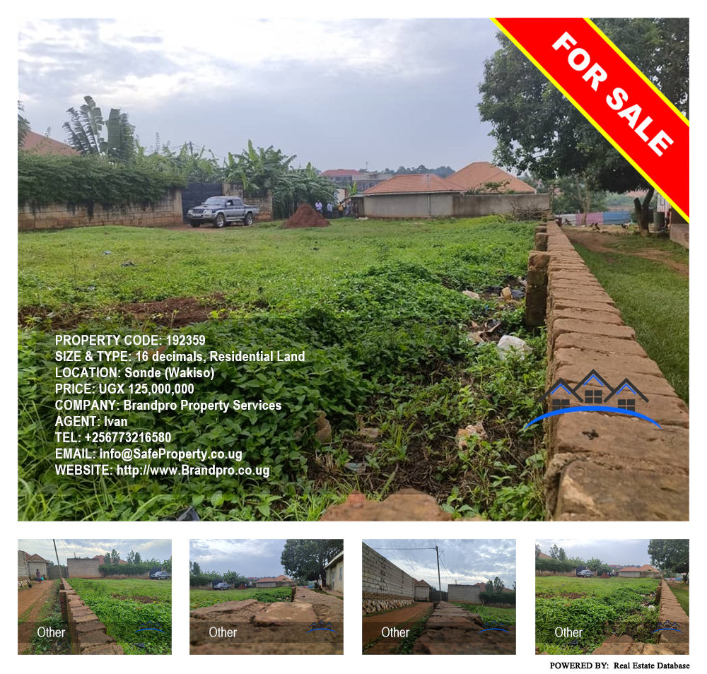 Residential Land  for sale in Sonde Wakiso Uganda, code: 192359