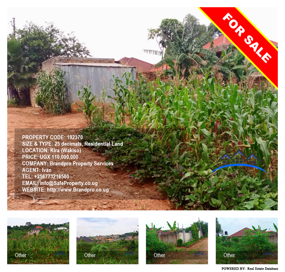Residential Land  for sale in Kira Wakiso Uganda, code: 192370