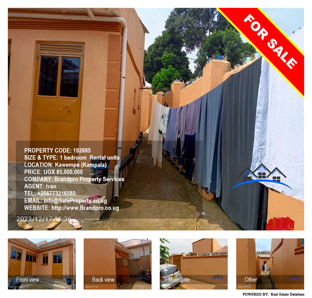 1 bedroom Rental units  for sale in Kawempe Kampala Uganda, code: 192685