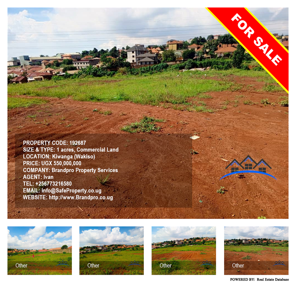 Commercial Land  for sale in Kiwanga Wakiso Uganda, code: 192687