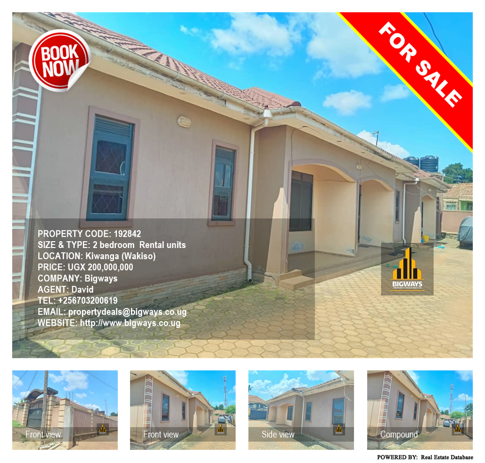 2 bedroom Rental units  for sale in Kiwanga Wakiso Uganda, code: 192842
