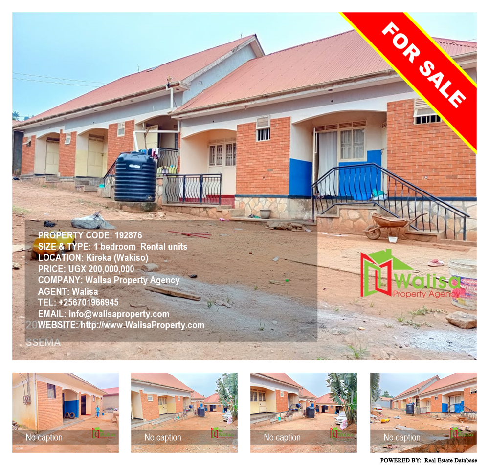 1 bedroom Rental units  for sale in Kireka Wakiso Uganda, code: 192876