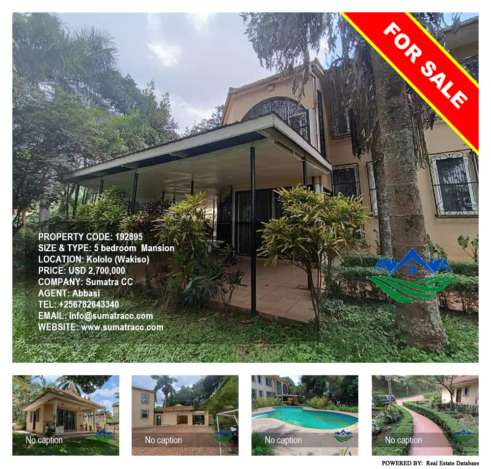 5 bedroom Mansion  for sale in Kololo Wakiso Uganda, code: 192895
