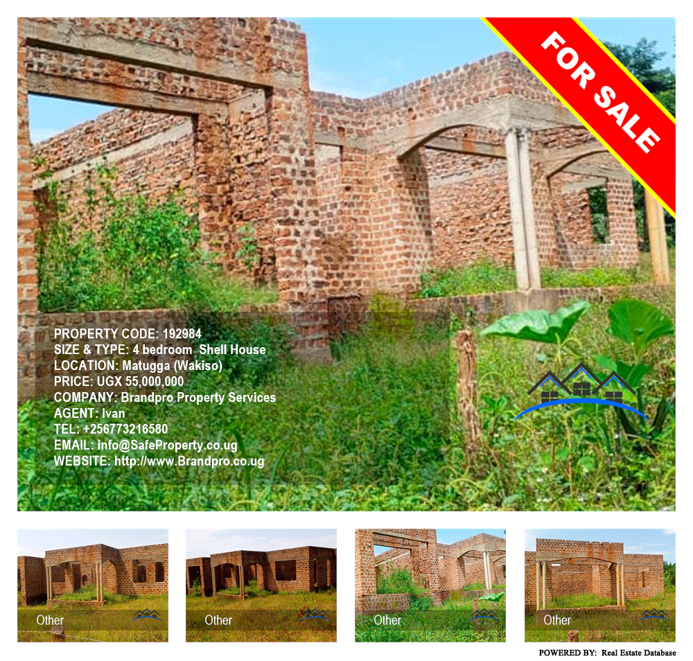 4 bedroom Shell House  for sale in Matugga Wakiso Uganda, code: 192984