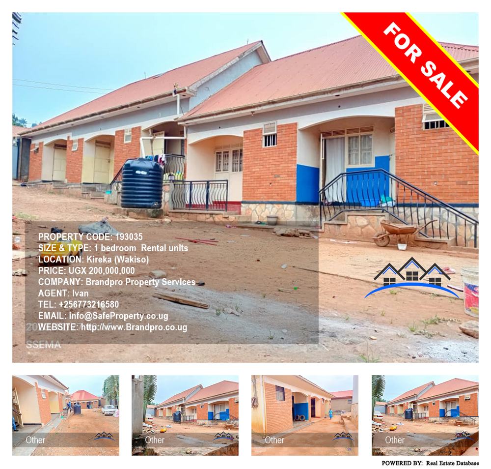 1 bedroom Rental units  for sale in Kireka Wakiso Uganda, code: 193035