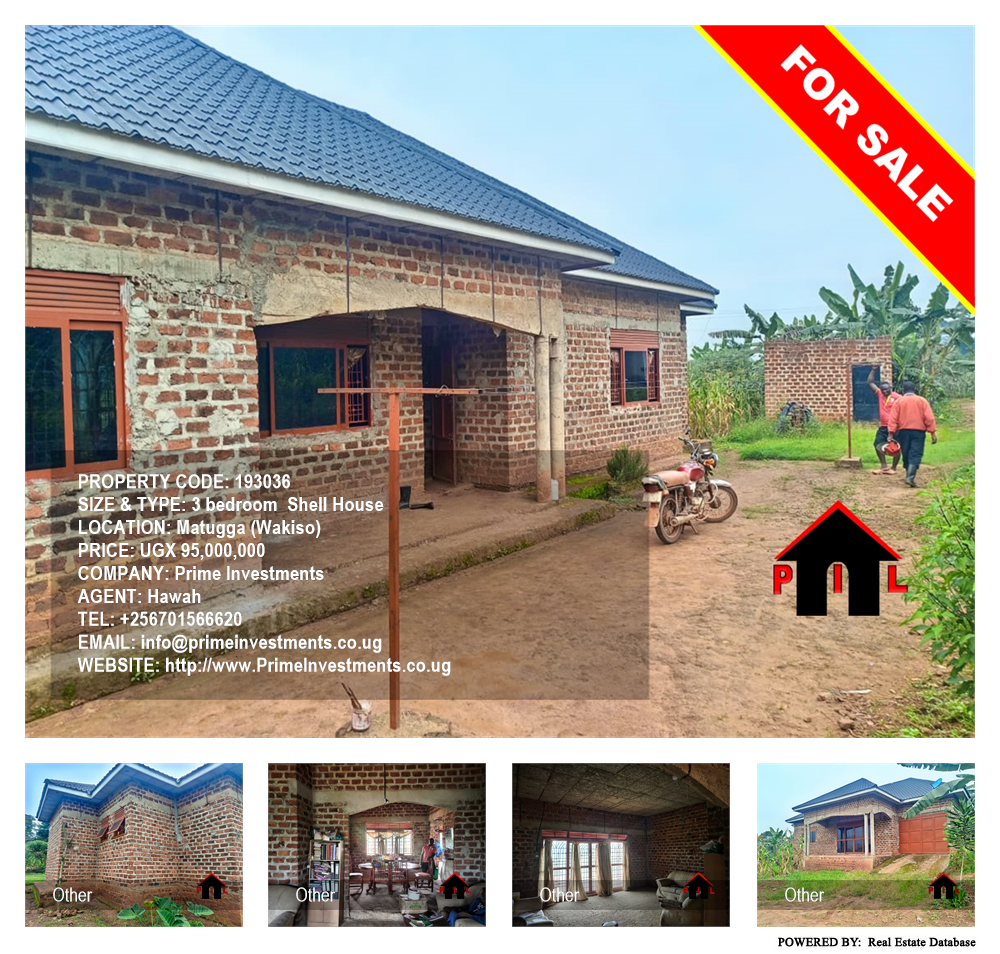 3 bedroom Shell House  for sale in Matugga Wakiso Uganda, code: 193036