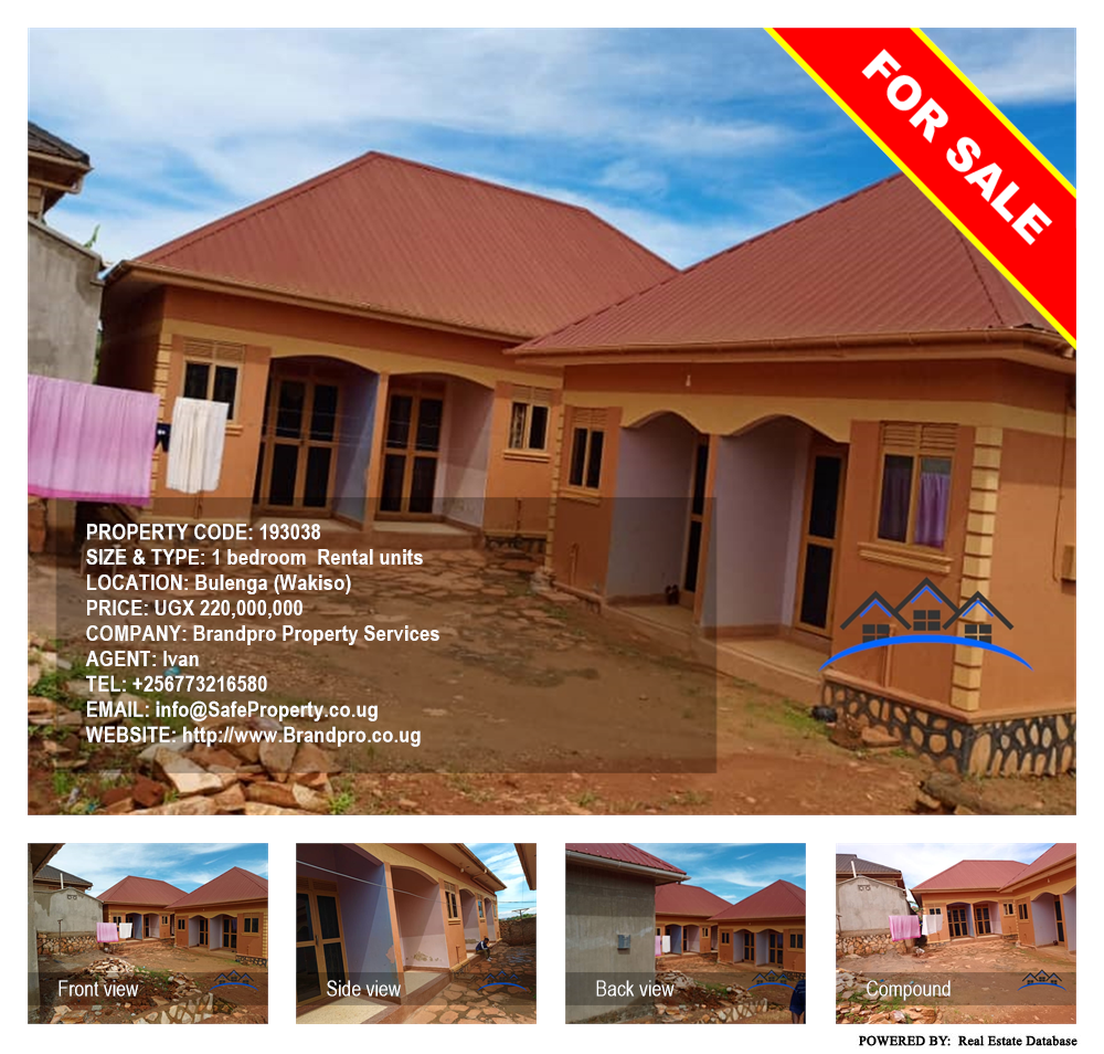 1 bedroom Rental units  for sale in Bulenga Wakiso Uganda, code: 193038