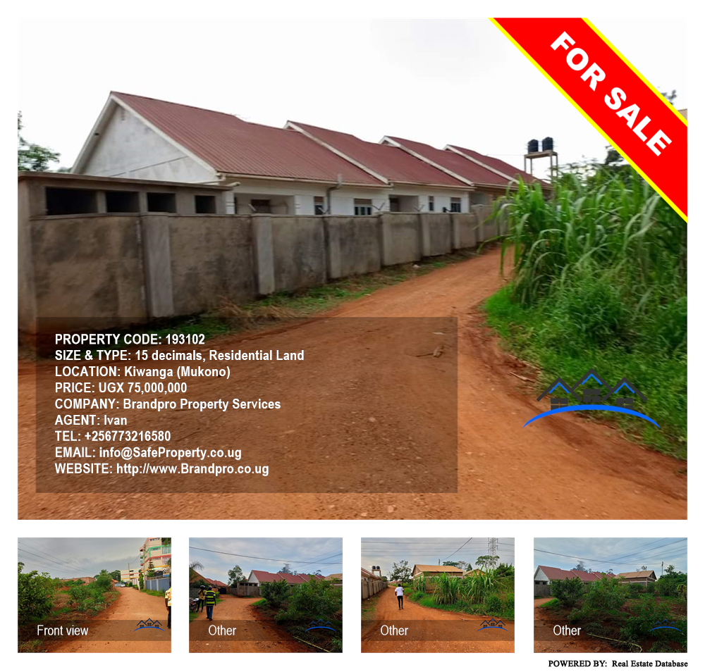 Residential Land  for sale in Kiwanga Mukono Uganda, code: 193102