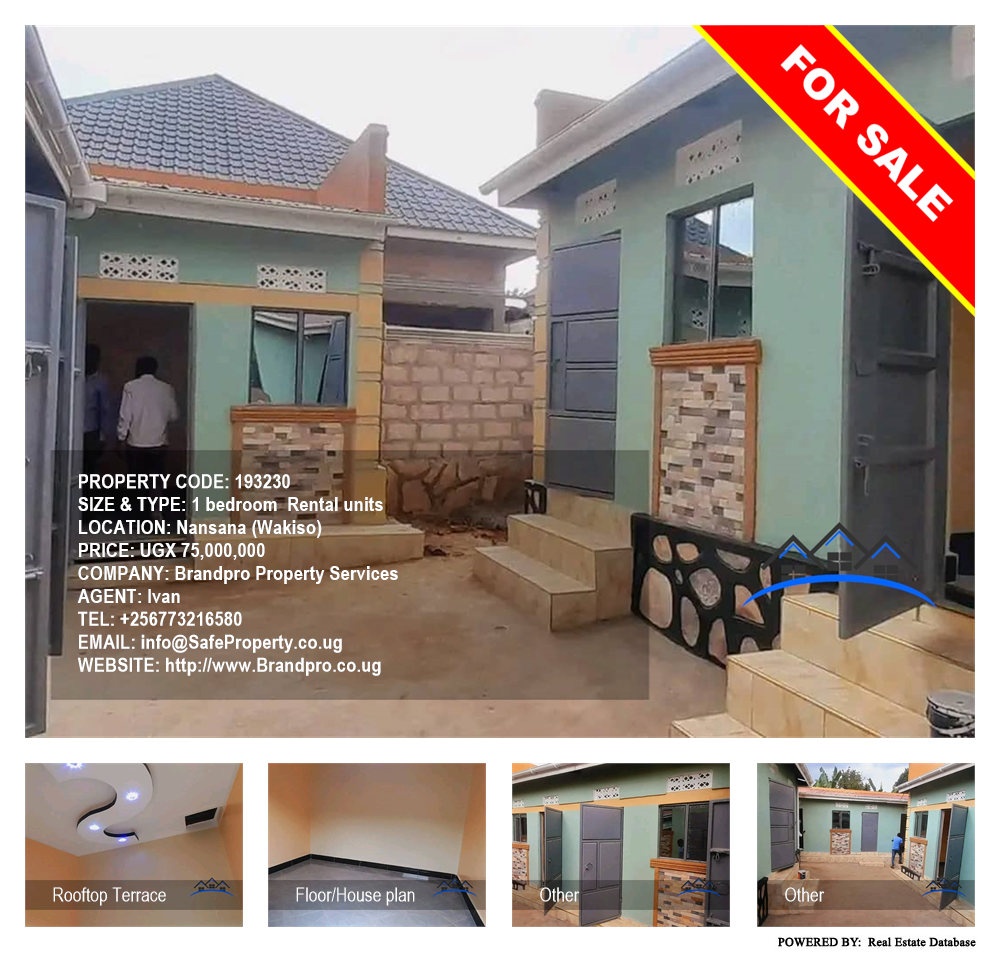 1 bedroom Rental units  for sale in Nansana Wakiso Uganda, code: 193230