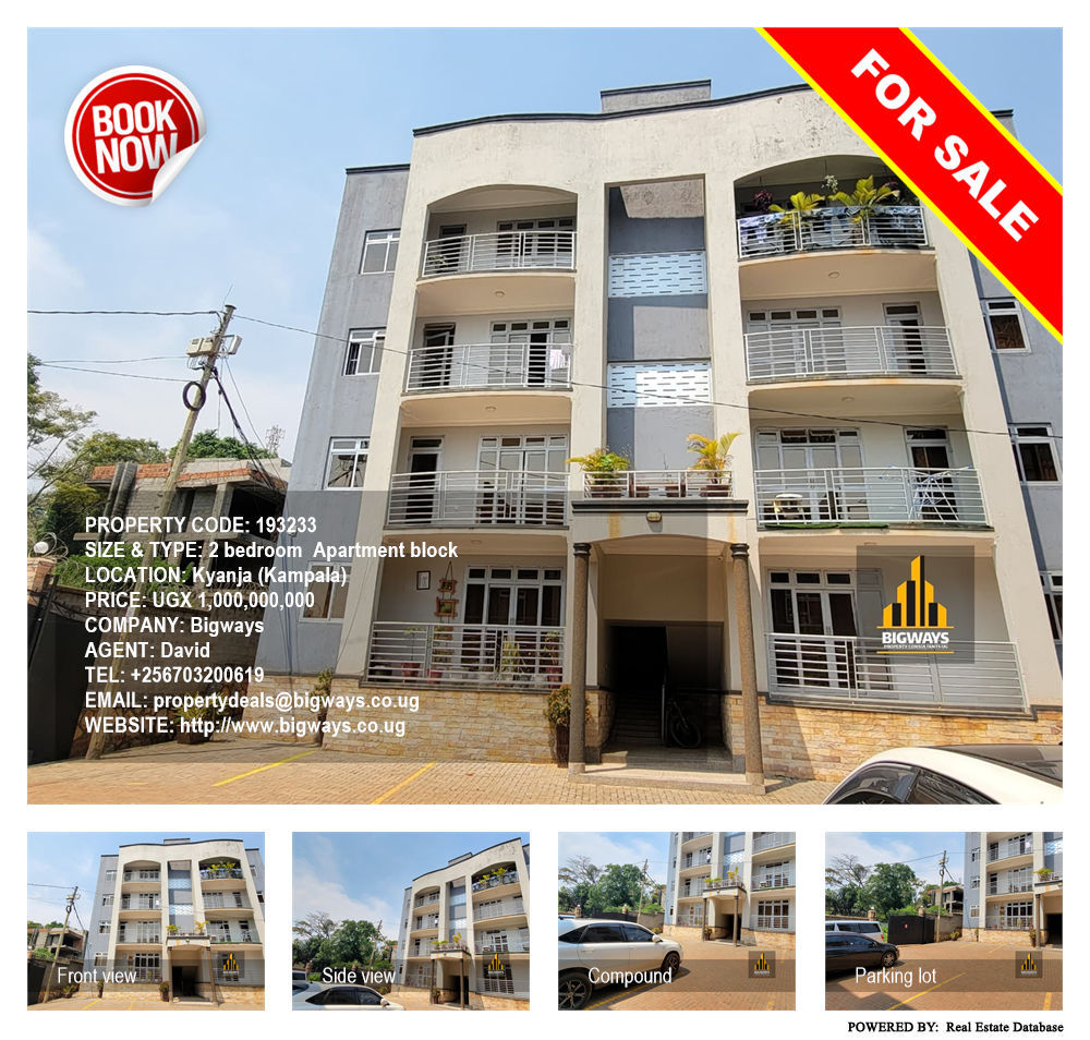 2 bedroom Apartment block  for sale in Kyanja Kampala Uganda, code: 193233