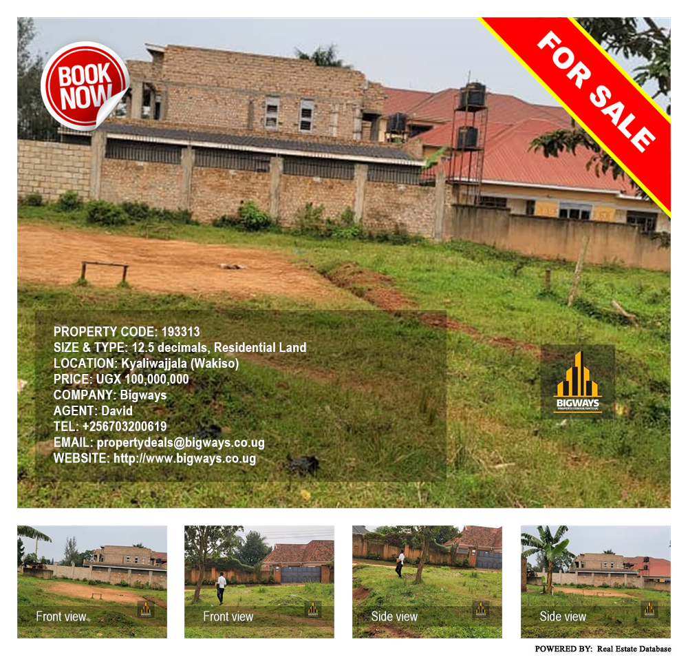 Residential Land  for sale in Kyaliwajjala Wakiso Uganda, code: 193313