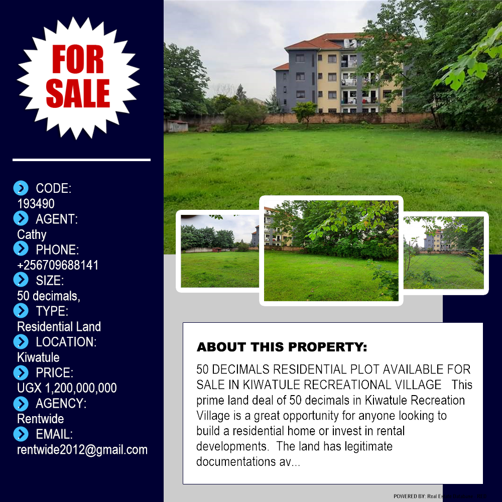 Residential Land  for sale in Kiwaatule Kampala Uganda, code: 193490