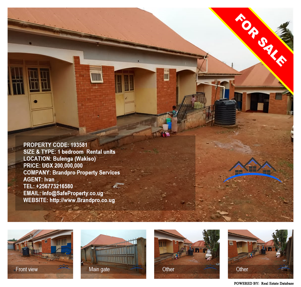 1 bedroom Rental units  for sale in Bulenga Wakiso Uganda, code: 193581