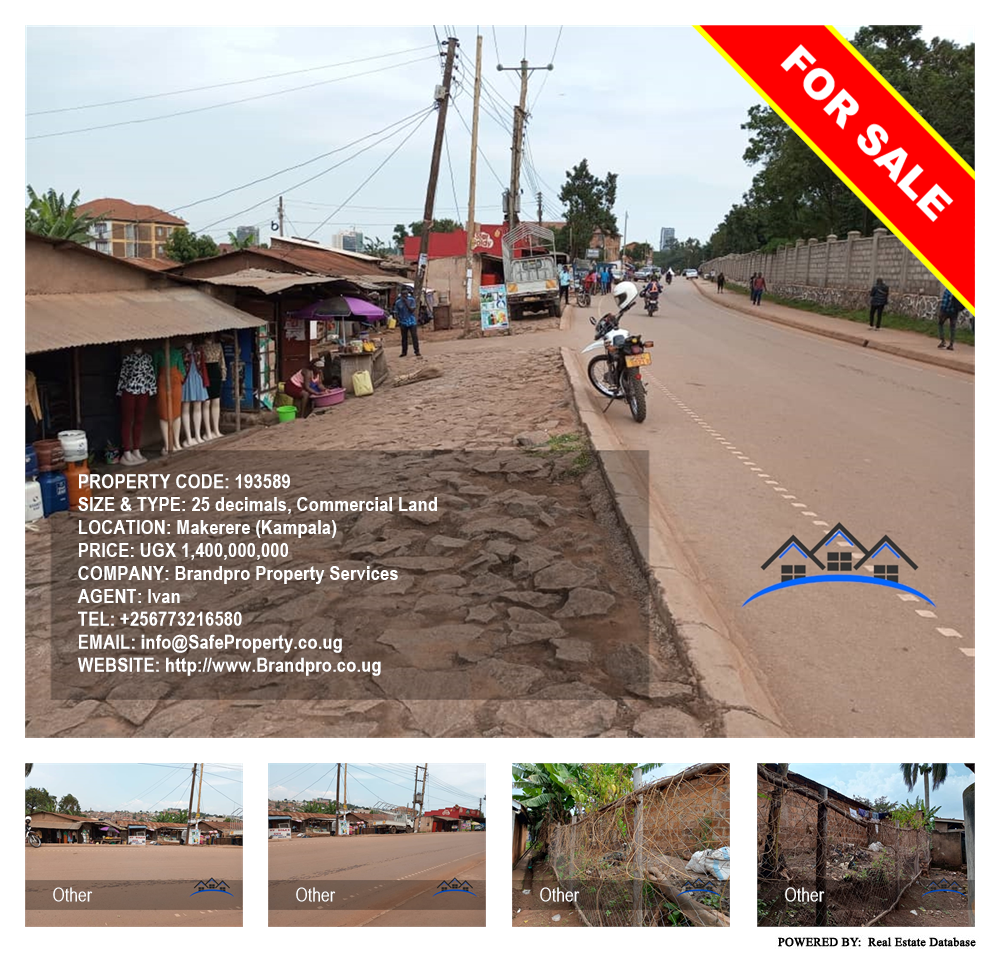 Commercial Land  for sale in Makerere Kampala Uganda, code: 193589