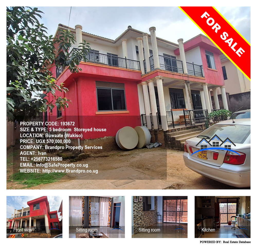 5 bedroom Storeyed house  for sale in Buwaate Wakiso Uganda, code: 193672
