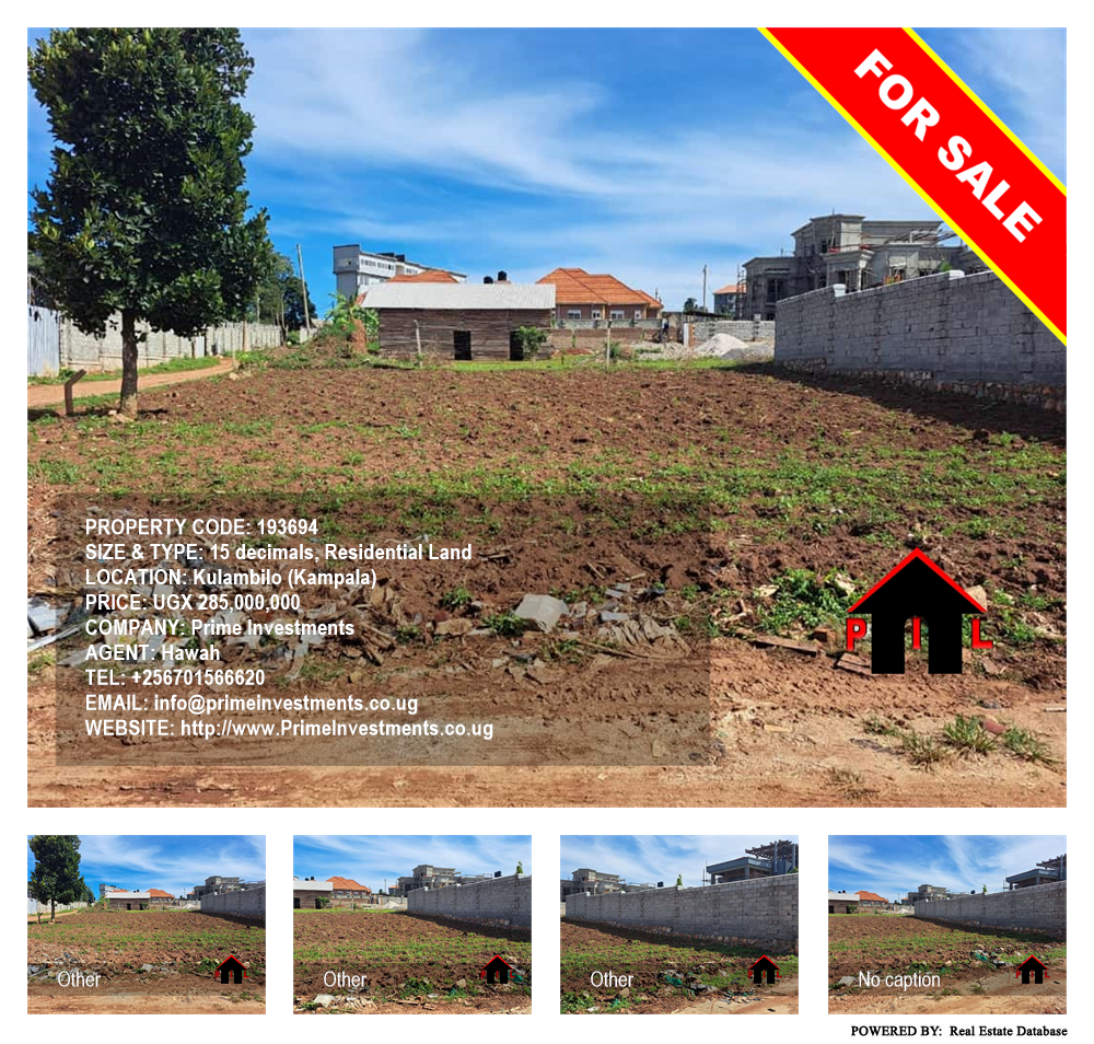 Residential Land  for sale in Kulambilo Kampala Uganda, code: 193694