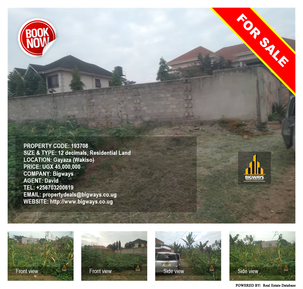 Residential Land  for sale in Gayaza Wakiso Uganda, code: 193708