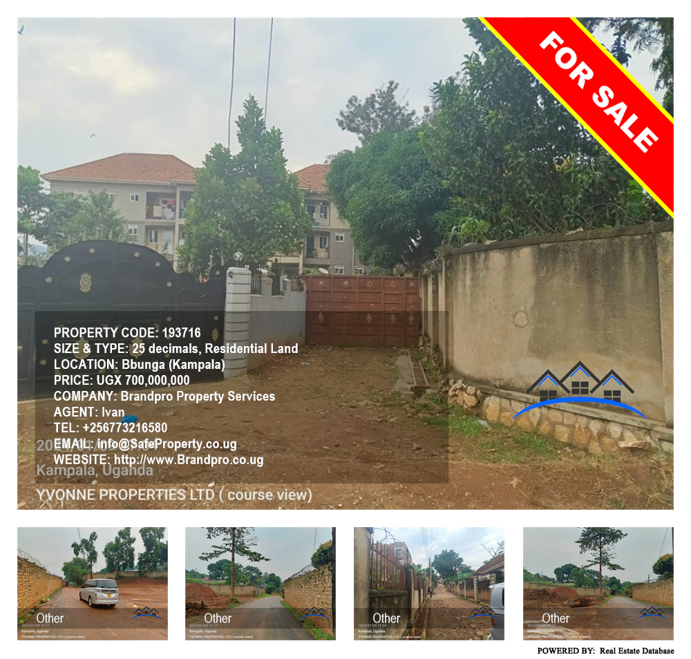 Residential Land  for sale in Bbunga Kampala Uganda, code: 193716