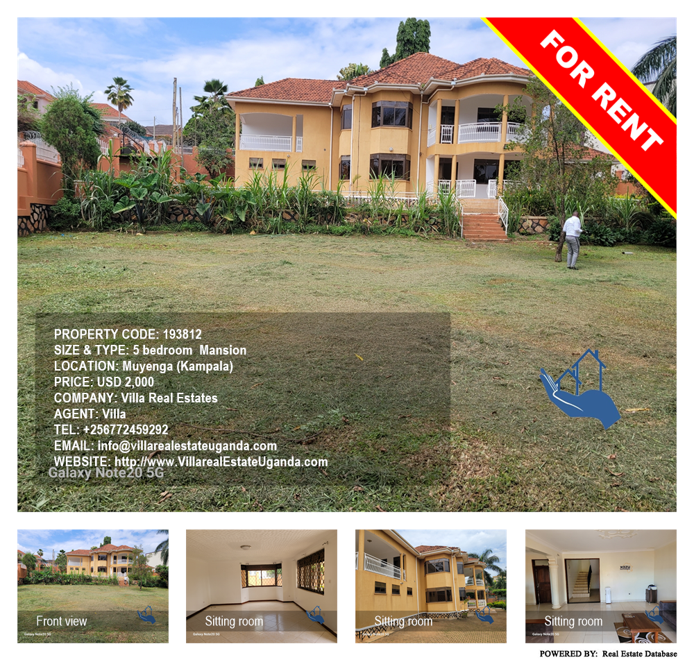 5 bedroom Mansion  for rent in Muyenga Kampala Uganda, code: 193812