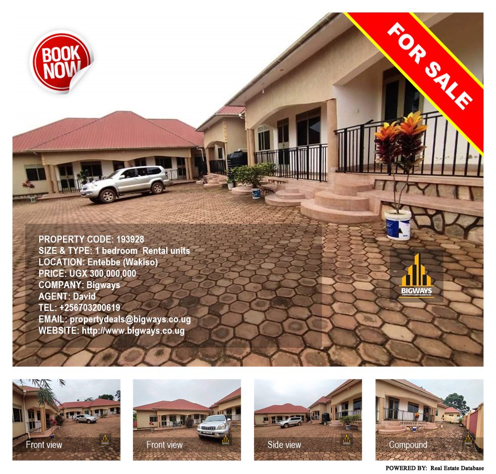 1 bedroom Rental units  for sale in Entebbe Wakiso Uganda, code: 193928