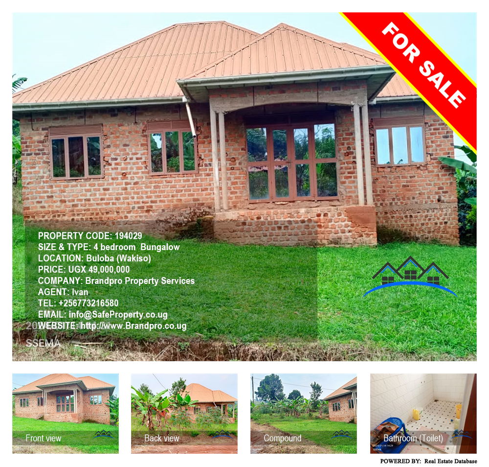 4 bedroom Bungalow  for sale in Buloba Wakiso Uganda, code: 194029