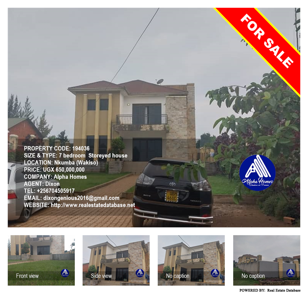 7 bedroom Storeyed house  for sale in Nkumba Wakiso Uganda, code: 194036