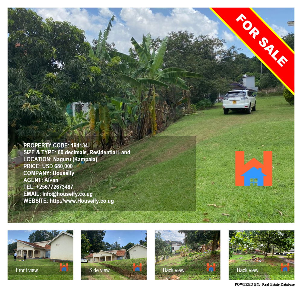 Residential Land  for sale in Naguru Kampala Uganda, code: 194134