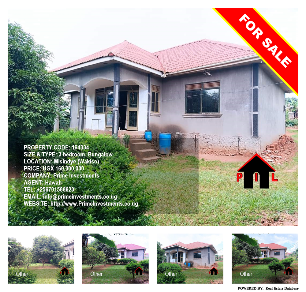3 bedroom Bungalow  for sale in Misindye Wakiso Uganda, code: 194334