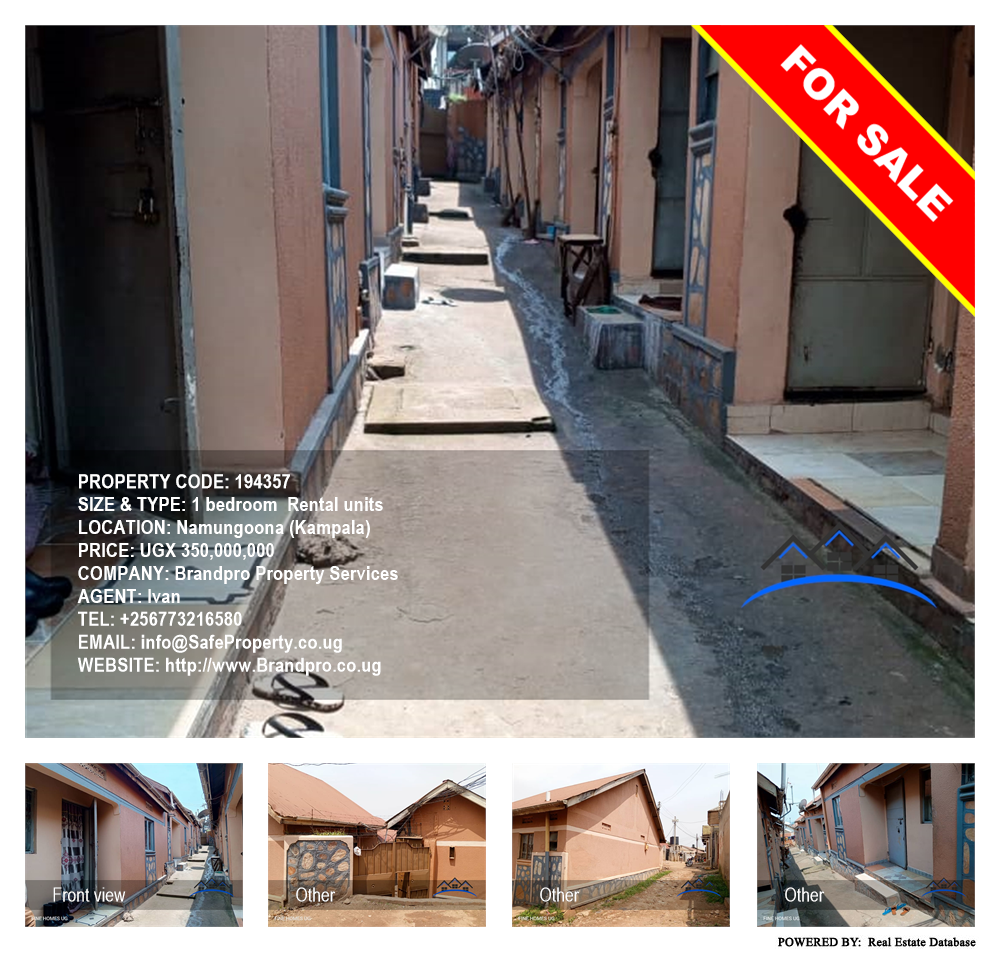 1 bedroom Rental units  for sale in Namungoona Kampala Uganda, code: 194357