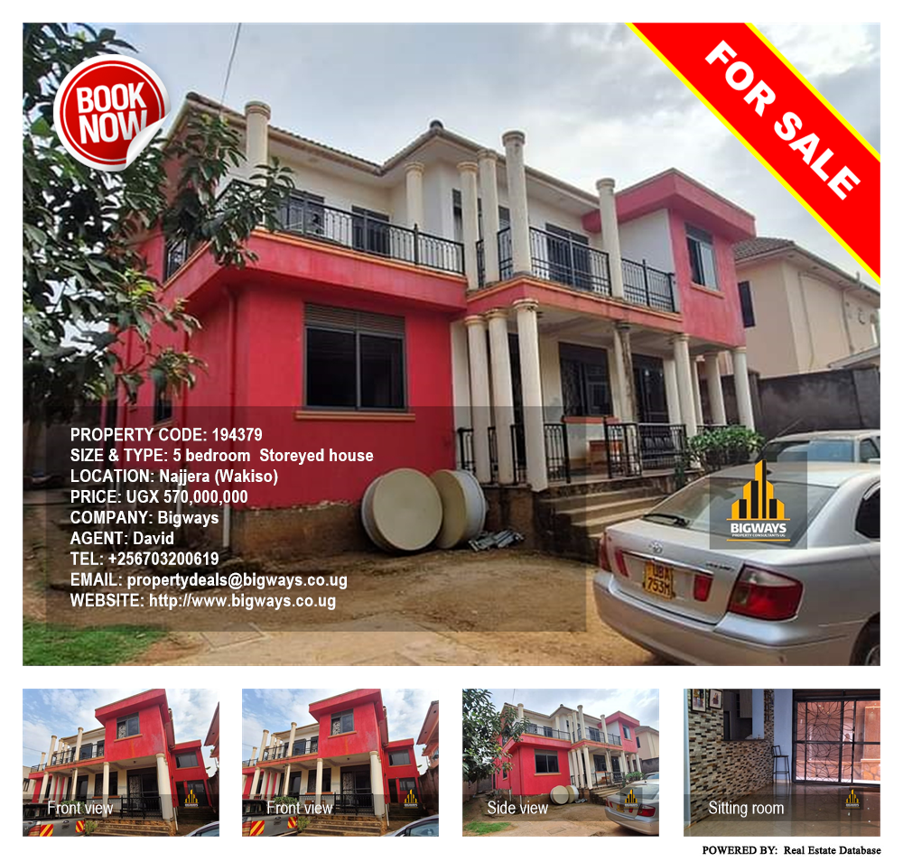 5 bedroom Storeyed house  for sale in Najjera Wakiso Uganda, code: 194379