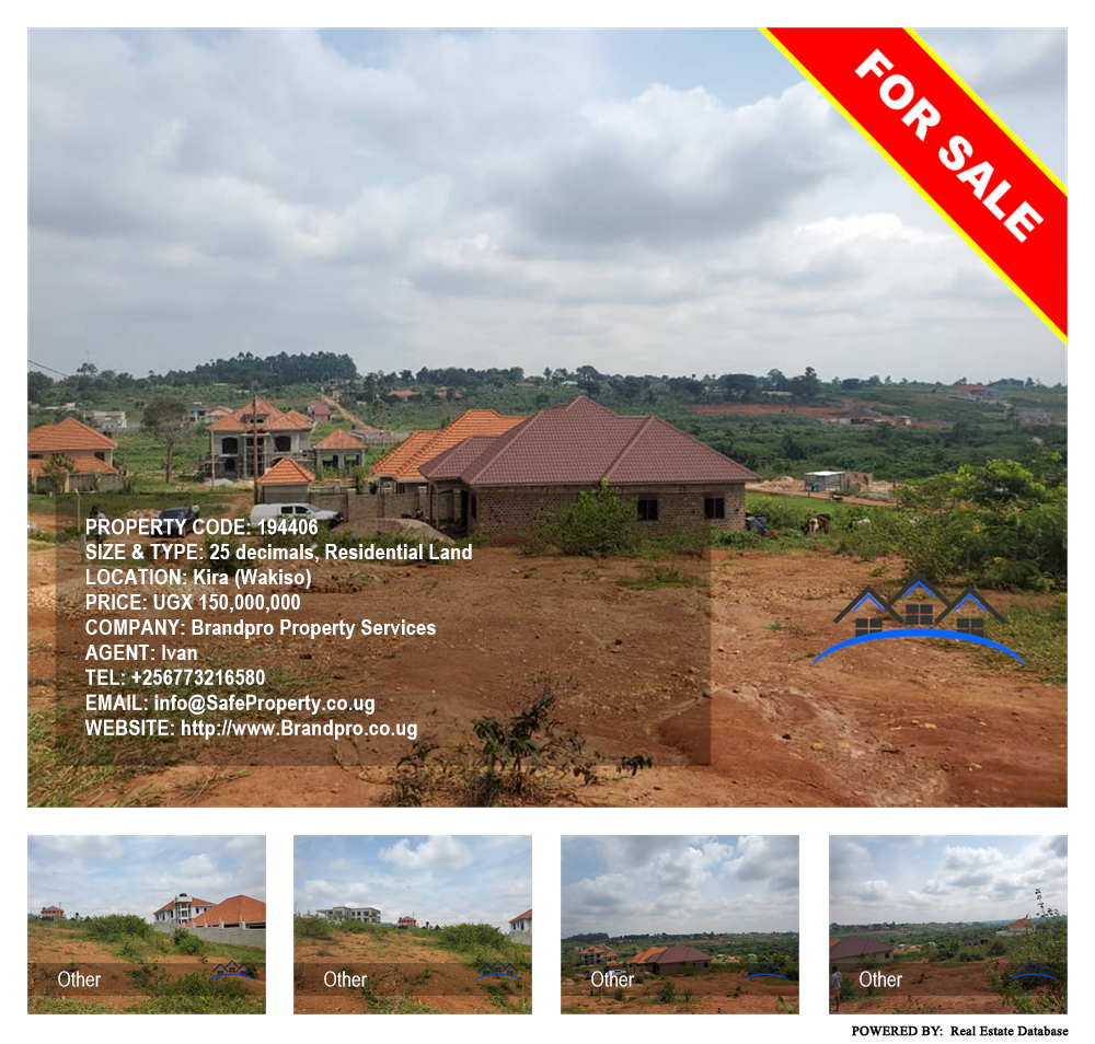 Residential Land  for sale in Kira Wakiso Uganda, code: 194406