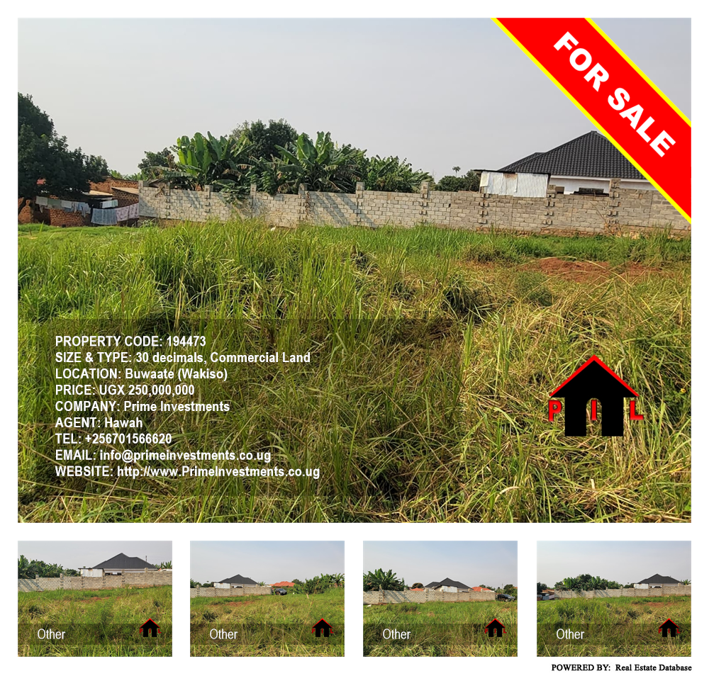 Commercial Land  for sale in Buwaate Wakiso Uganda, code: 194473