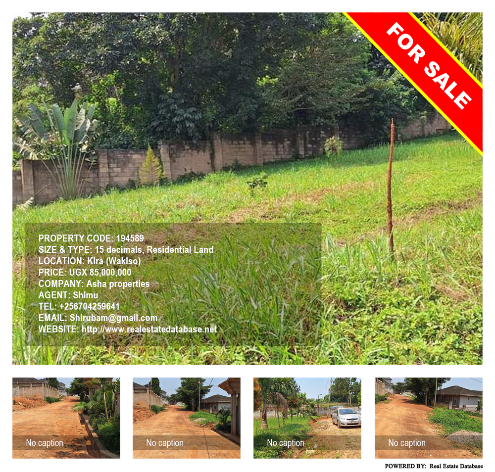 Residential Land  for sale in Kira Wakiso Uganda, code: 194589
