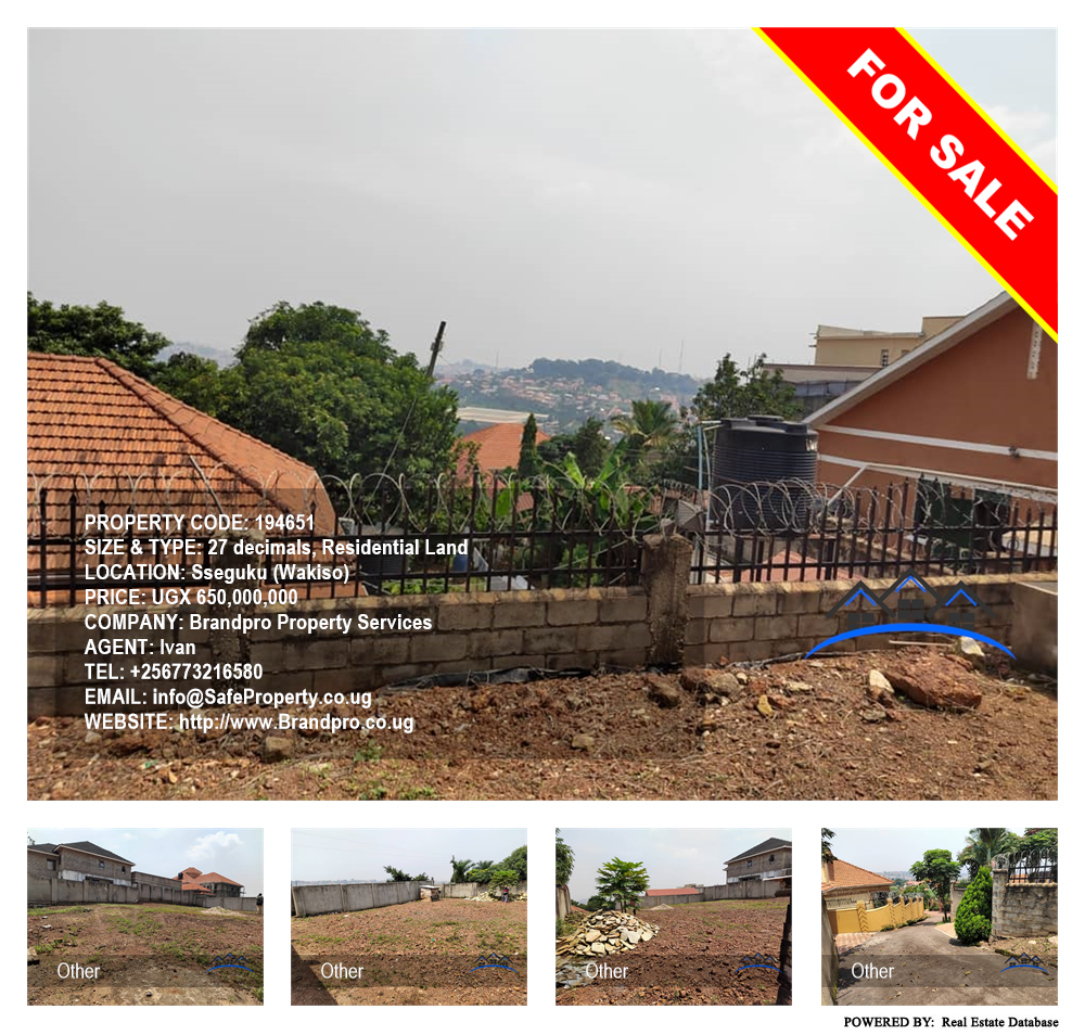 Residential Land  for sale in Seguku Wakiso Uganda, code: 194651