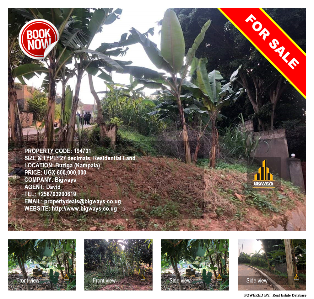 Residential Land  for sale in Buziga Kampala Uganda, code: 194731