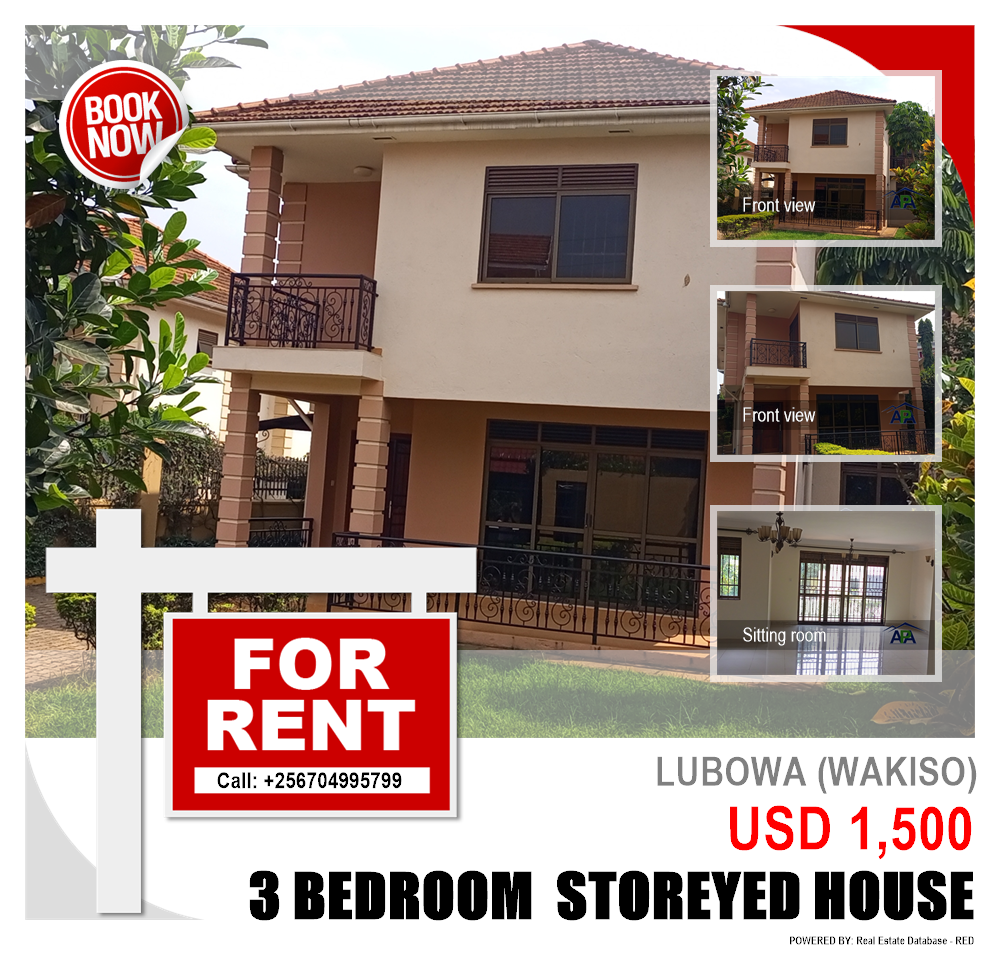 3 bedroom Storeyed house  for rent in Lubowa Wakiso Uganda, code: 194734