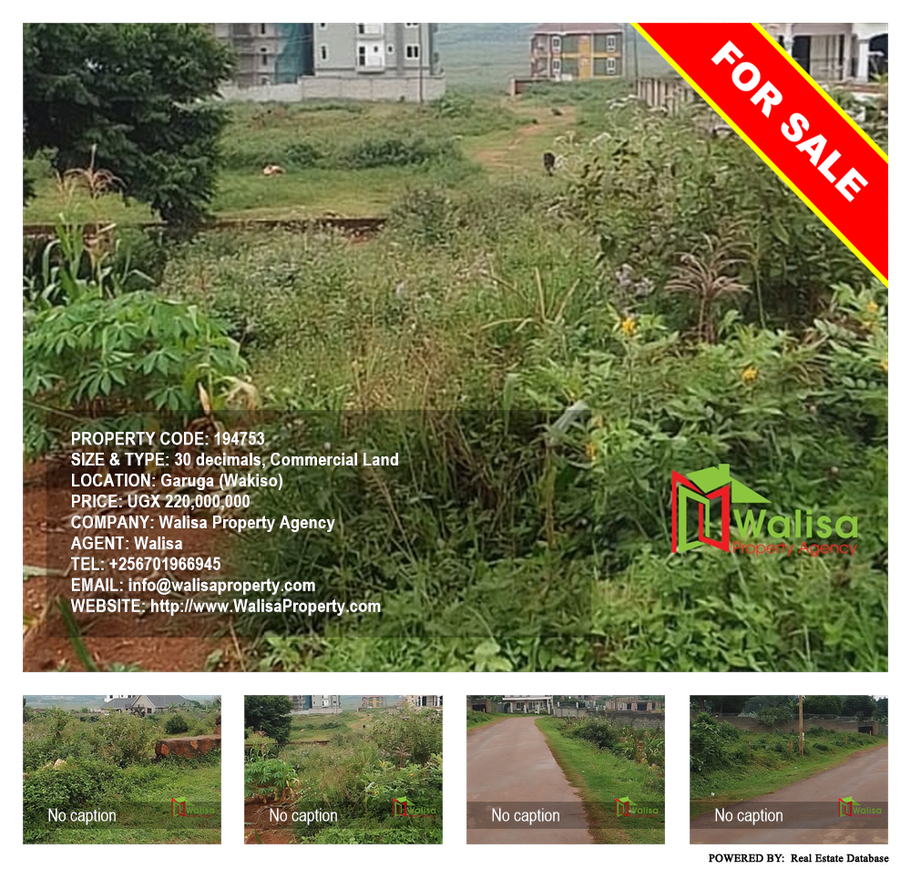 Commercial Land  for sale in Garuga Wakiso Uganda, code: 194753