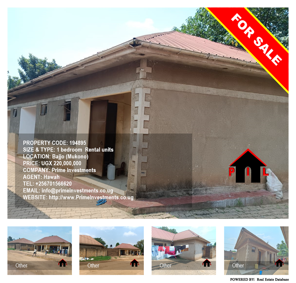 1 bedroom Rental units  for sale in Bajjo Mukono Uganda, code: 194895