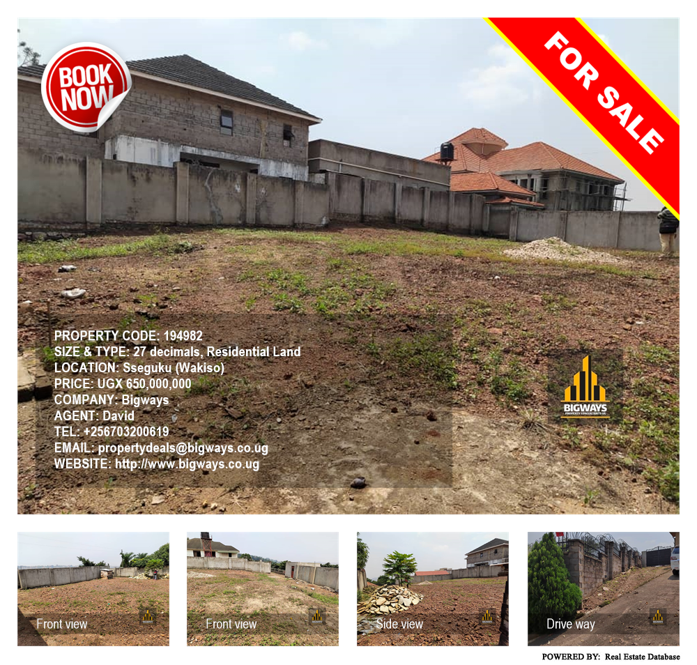 Residential Land  for sale in Seguku Wakiso Uganda, code: 194982