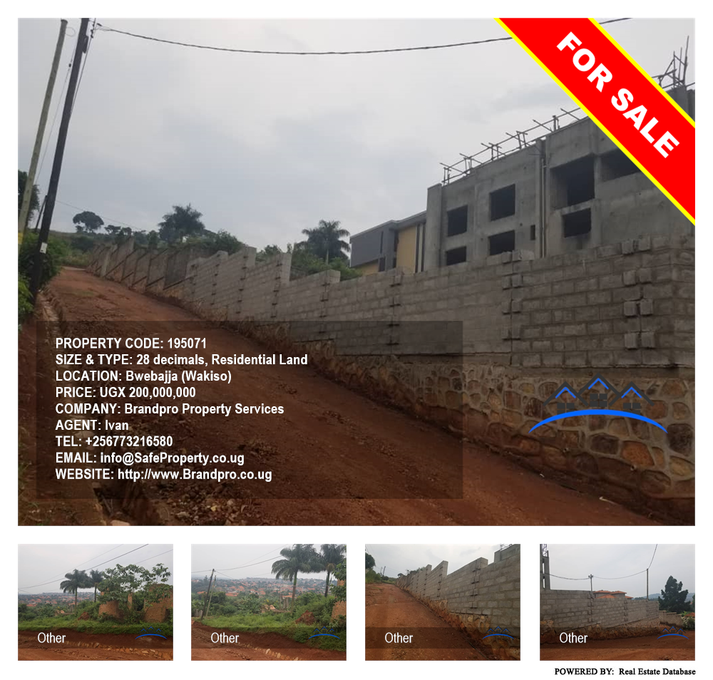Residential Land  for sale in Bwebajja Wakiso Uganda, code: 195071