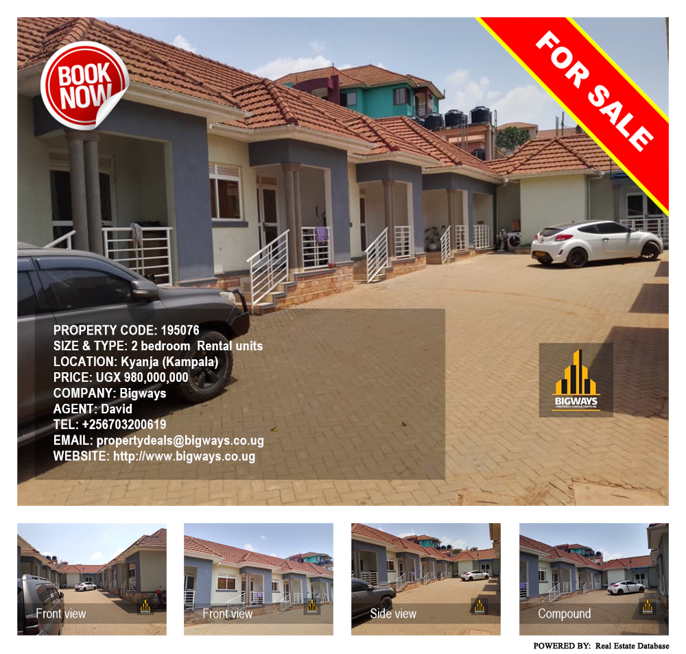 2 bedroom Rental units  for sale in Kyanja Kampala Uganda, code: 195076
