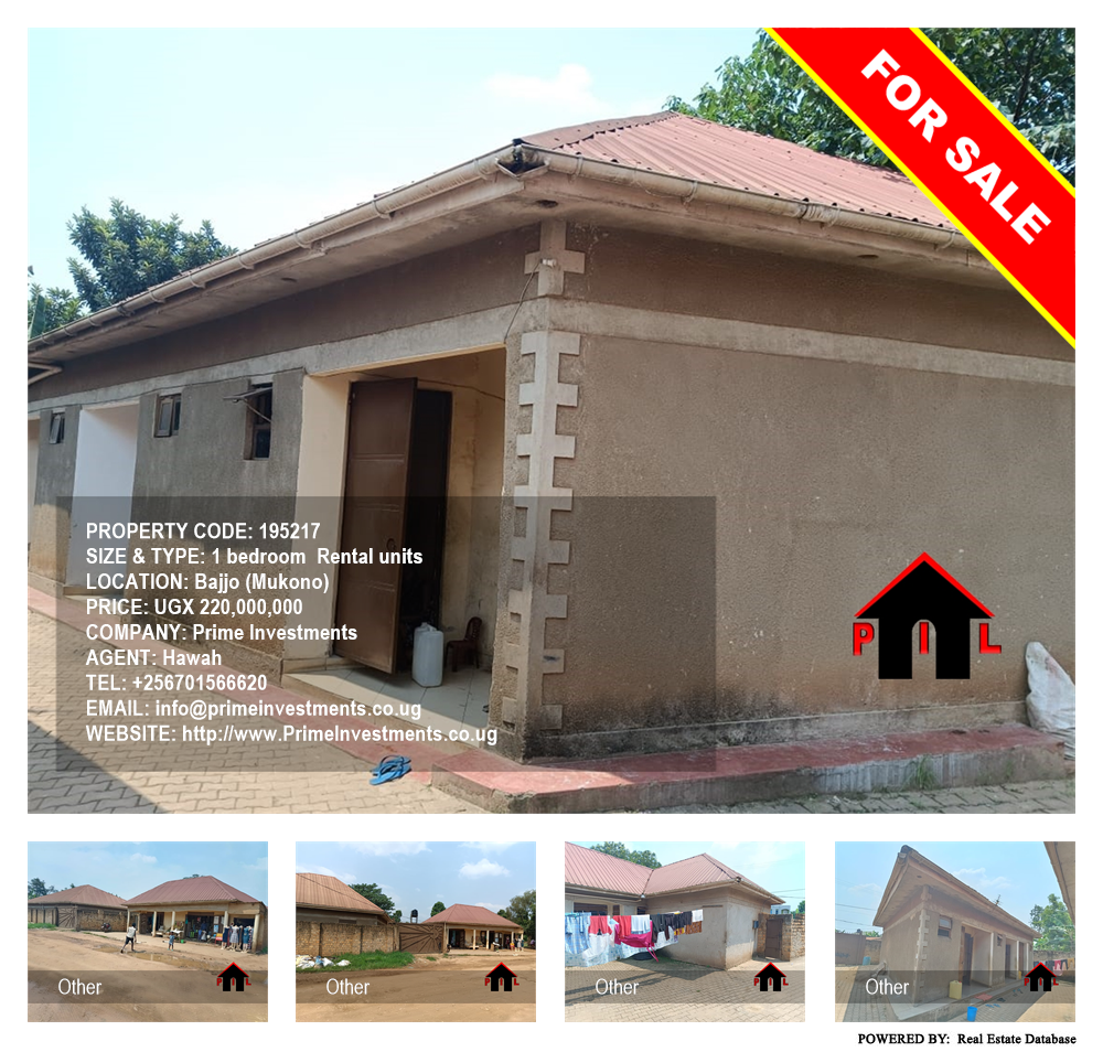 1 bedroom Rental units  for sale in Bajjo Mukono Uganda, code: 195217