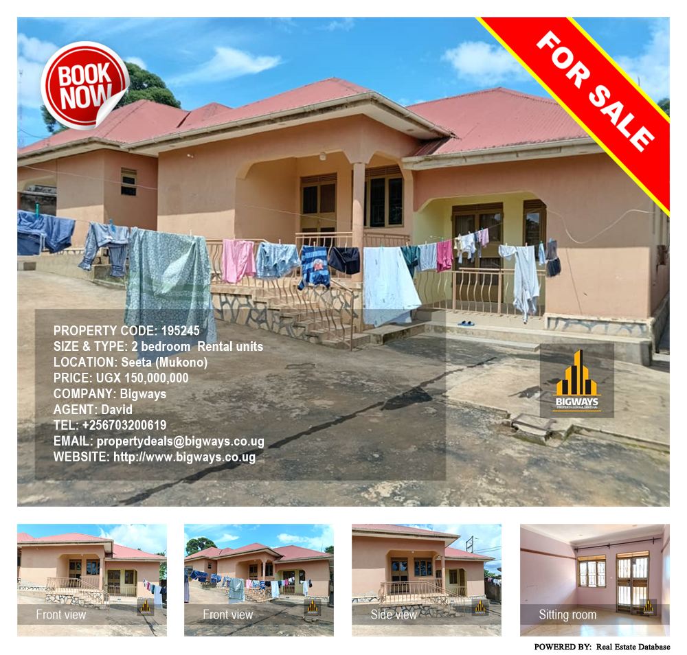 2 bedroom Rental units  for sale in Seeta Mukono Uganda, code: 195245