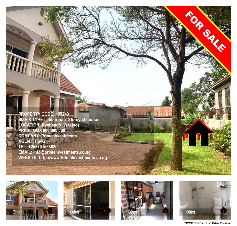 5 bedroom Storeyed house  for sale in Kyebando Wakiso Uganda, code: 195249