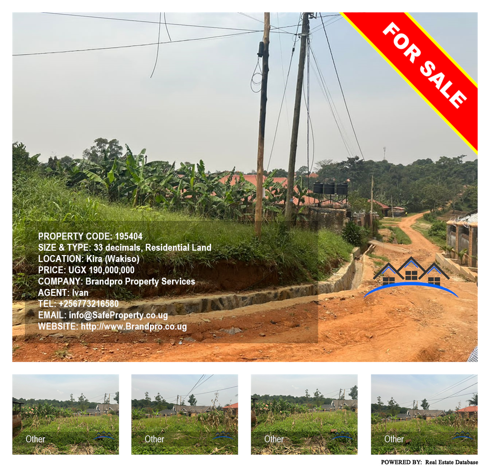 Residential Land  for sale in Kira Wakiso Uganda, code: 195404