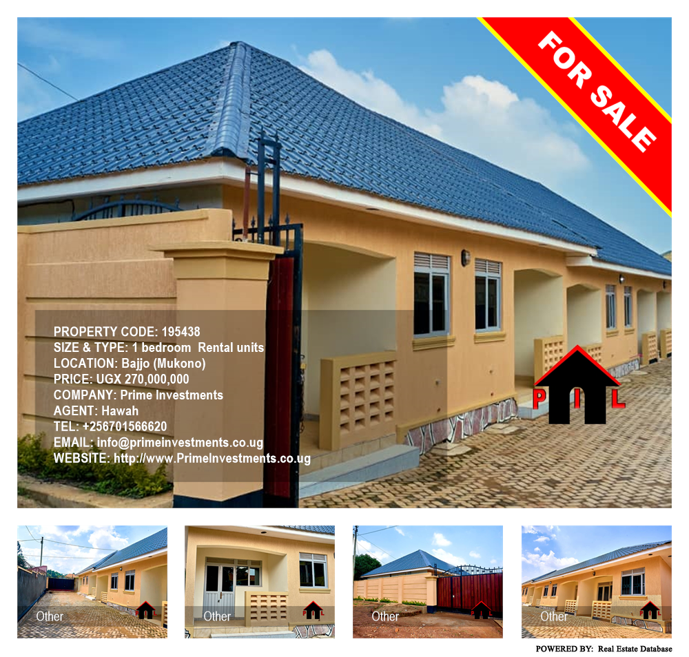 1 bedroom Rental units  for sale in Bajjo Mukono Uganda, code: 195438