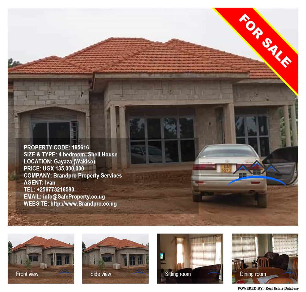 4 bedroom Shell House  for sale in Gayaza Wakiso Uganda, code: 195616
