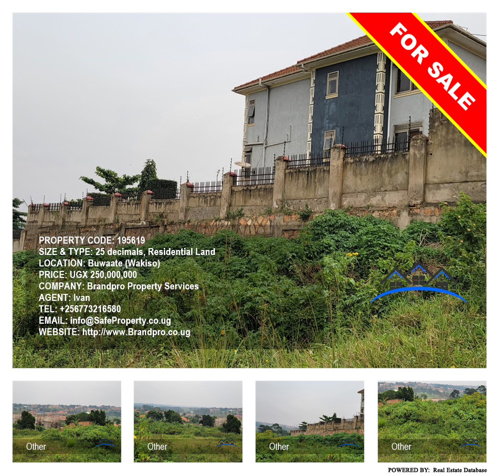 Residential Land  for sale in Buwaate Wakiso Uganda, code: 195619