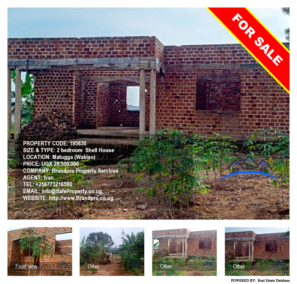 2 bedroom Shell House  for sale in Matugga Wakiso Uganda, code: 195630