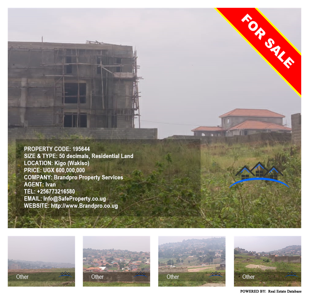 Residential Land  for sale in Kigo Wakiso Uganda, code: 195644